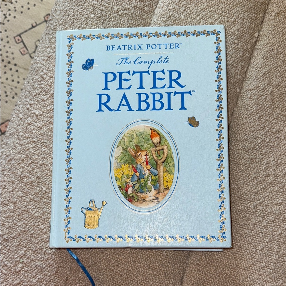 The Complete Peter Rabbit Hardcover Book by Beatrix Potter- Light Blue Cover